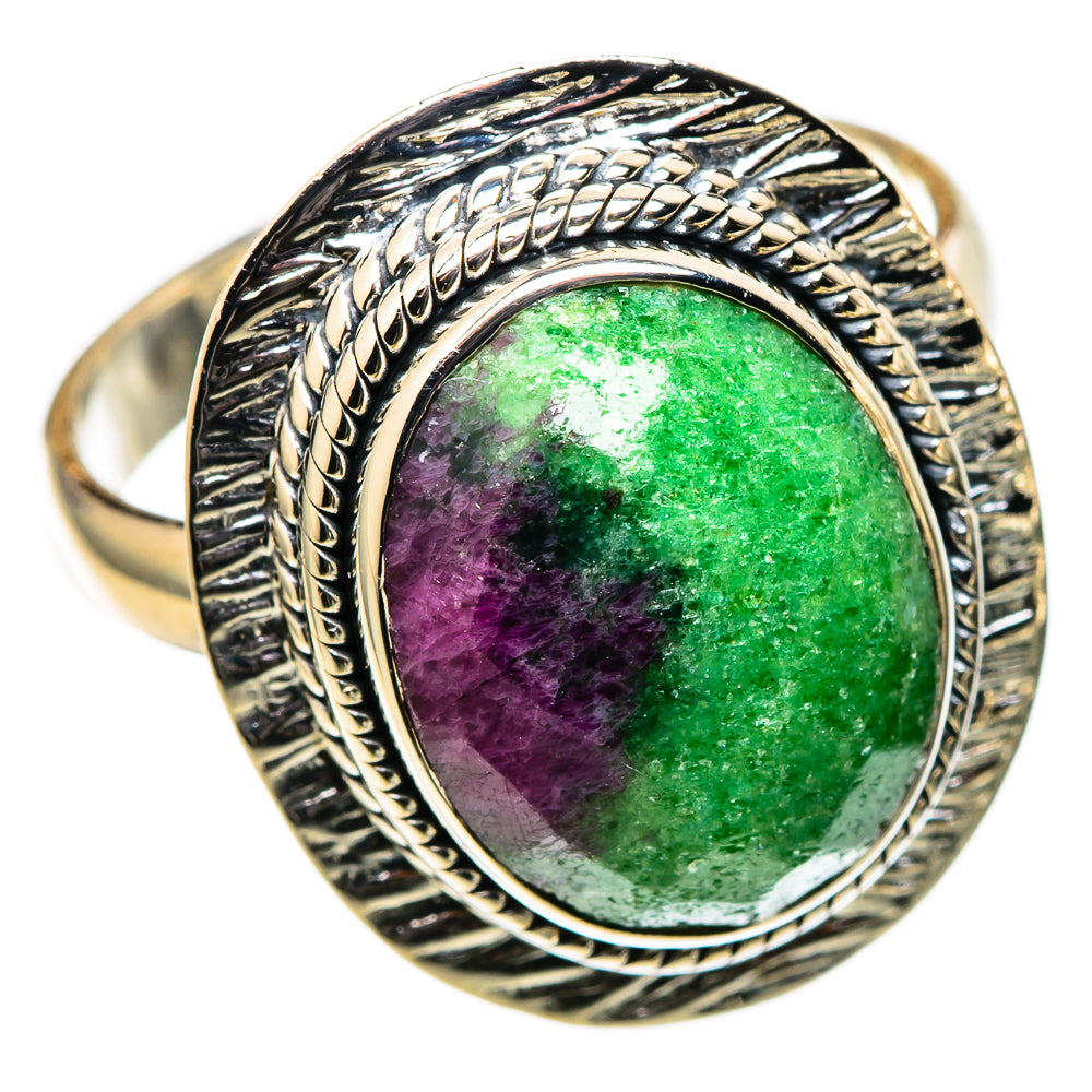 Ruby Zoisite Rings handcrafted by Anasilvercos - RING105326 - Photo 2