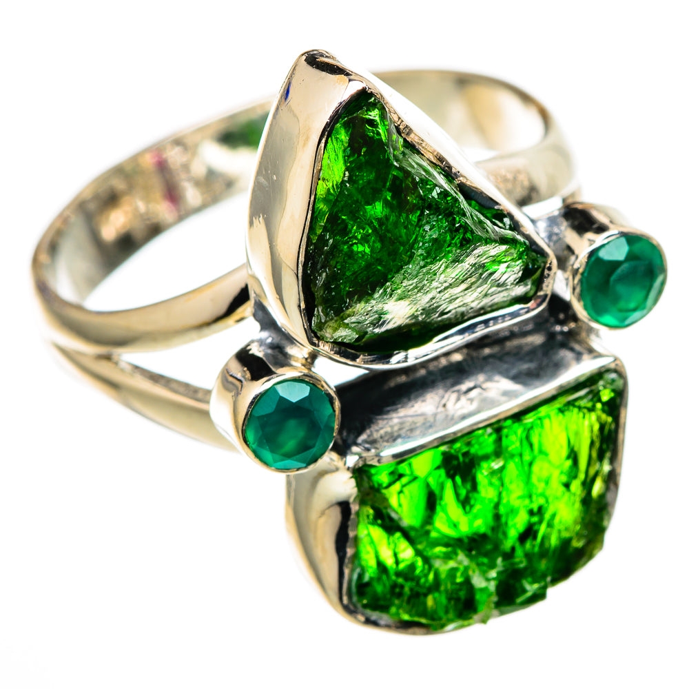 Chrome Diopside Rings handcrafted by Anasilvercos - RING105328 - Photo 2