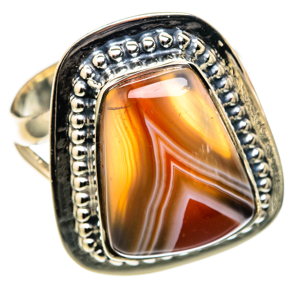 Botswana Agate Rings handcrafted by Anasilvercos - RING105329 - Photo 2