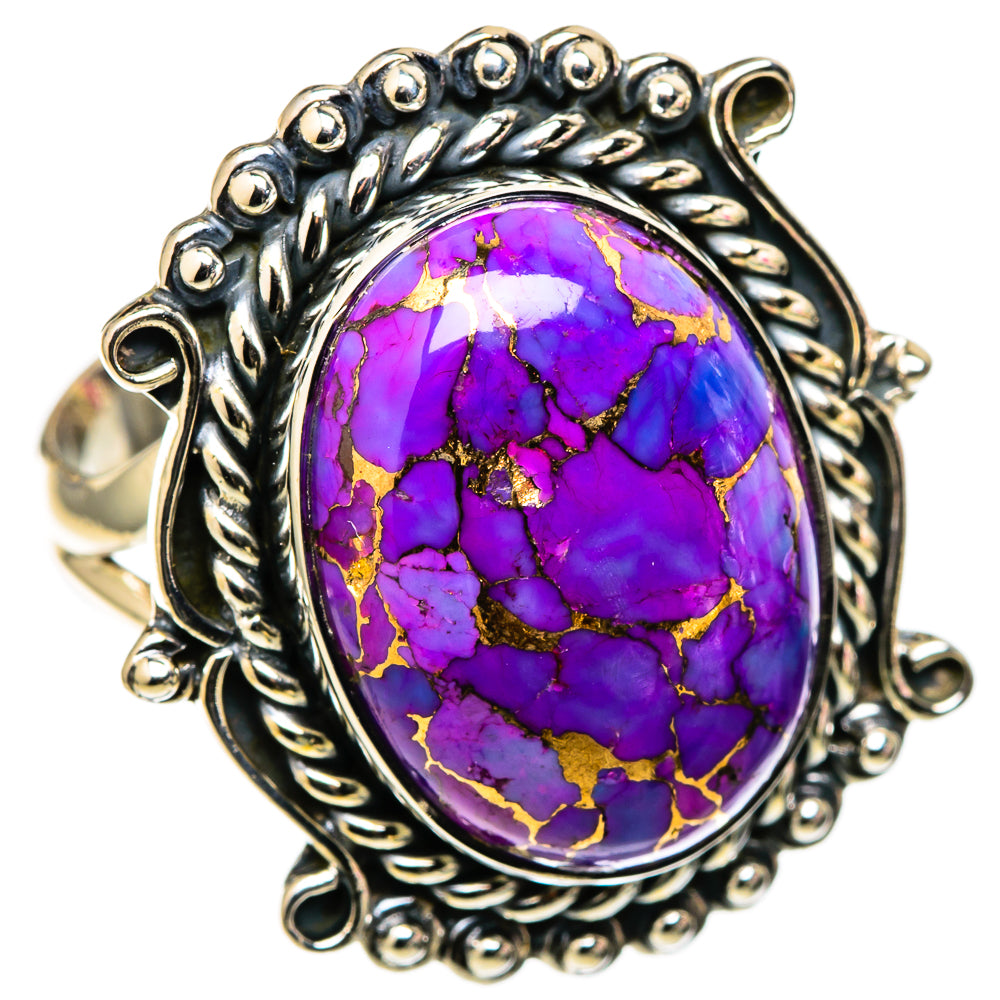 Purple Copper Composite Turquoise Rings handcrafted by Anasilvercos - RING105340 - Photo 2