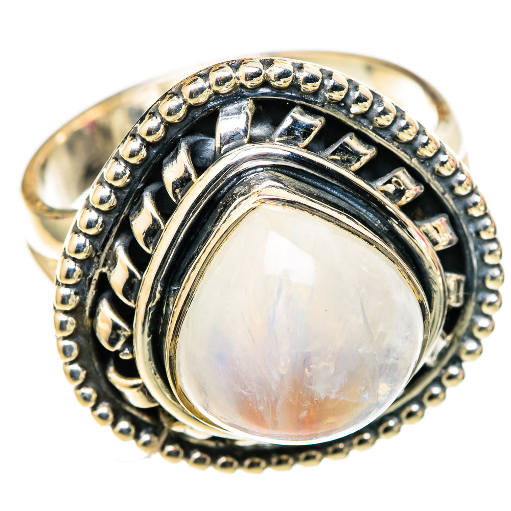 Rainbow Moonstone Rings handcrafted by Anasilvercos - RING105346 - Photo 2