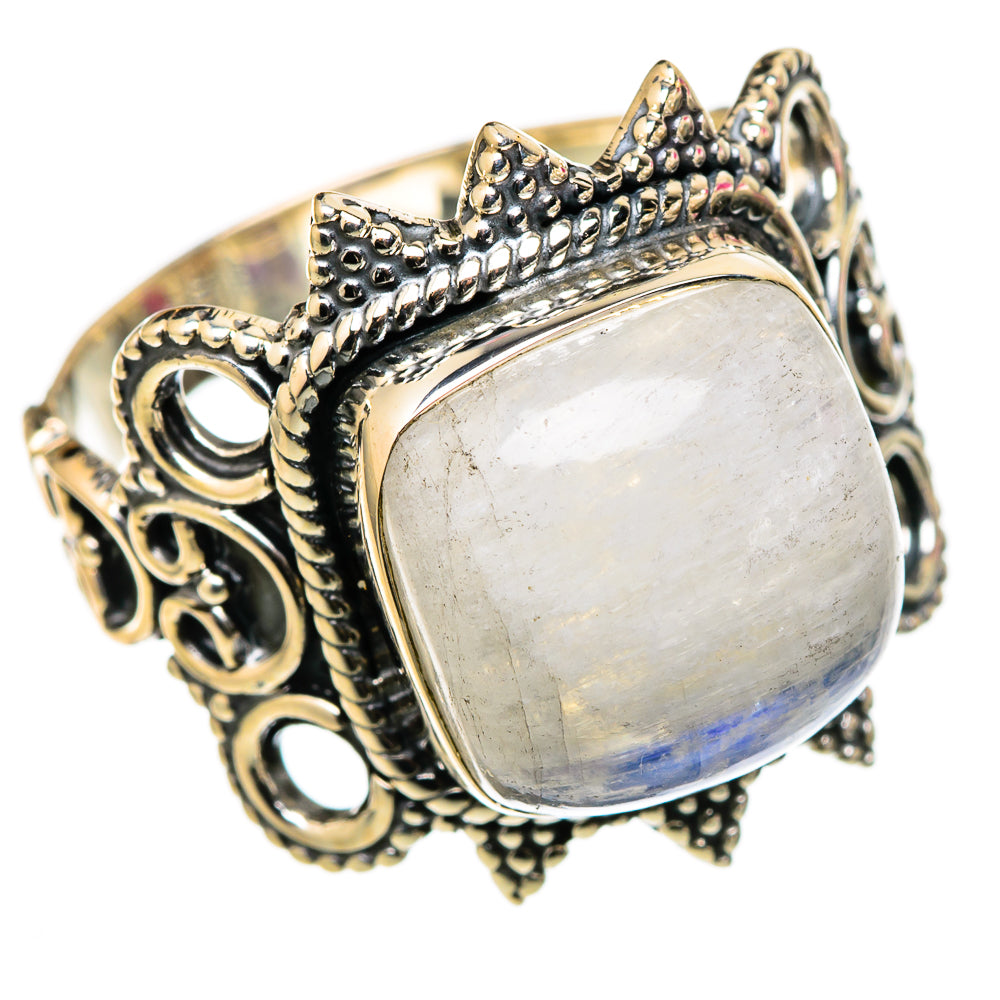Rainbow Moonstone Rings handcrafted by Anasilvercos - RING105347 - Photo 2