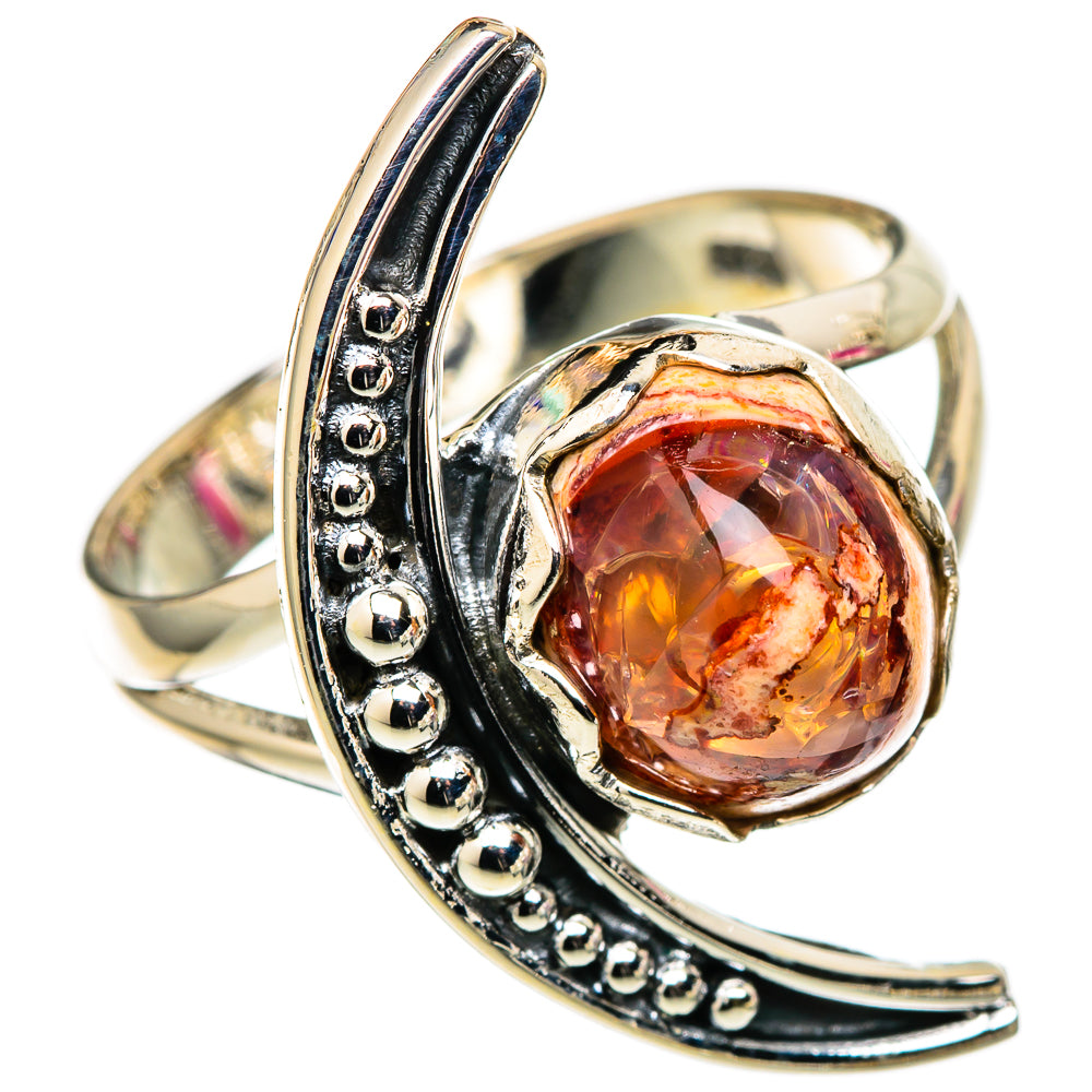 Mexican Fire Opal Rings handcrafted by Anasilvercos - RING105352 - Photo 2