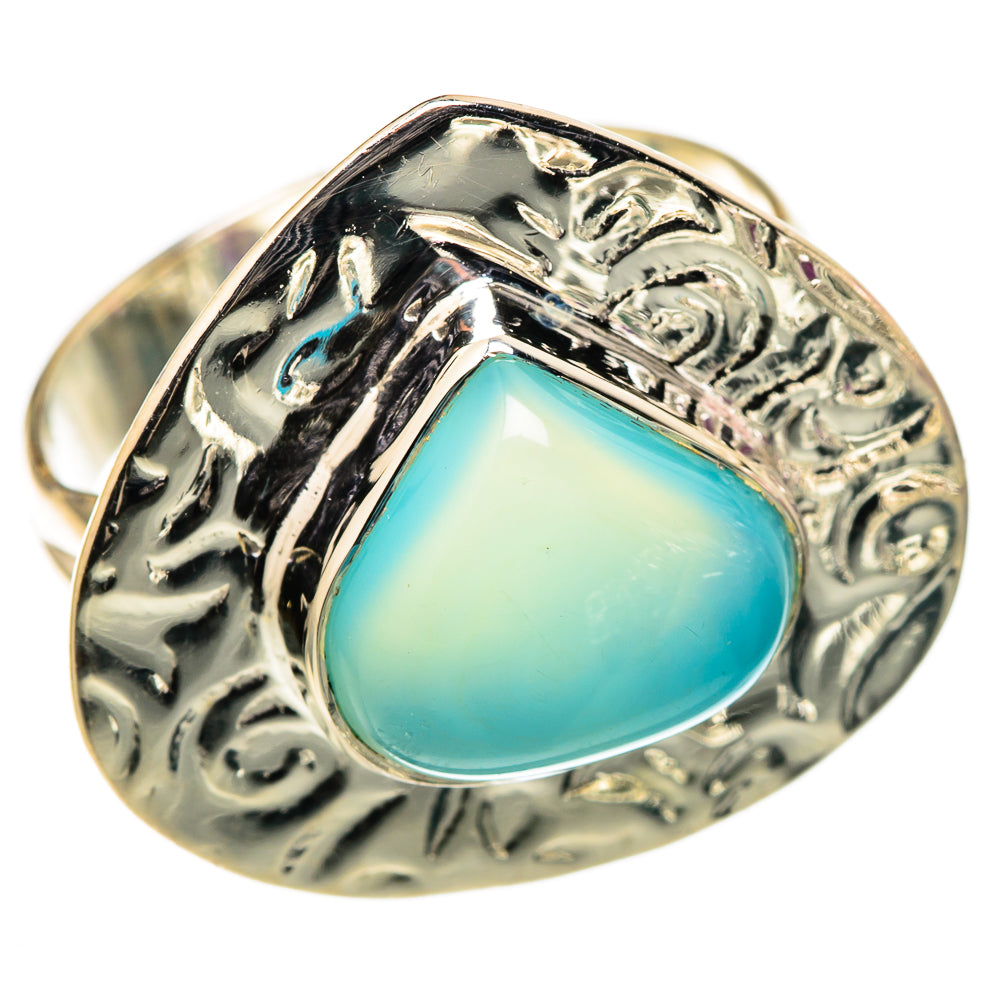 Aqua Chalcedony Rings handcrafted by Anasilvercos - RING105360 - Photo 2
