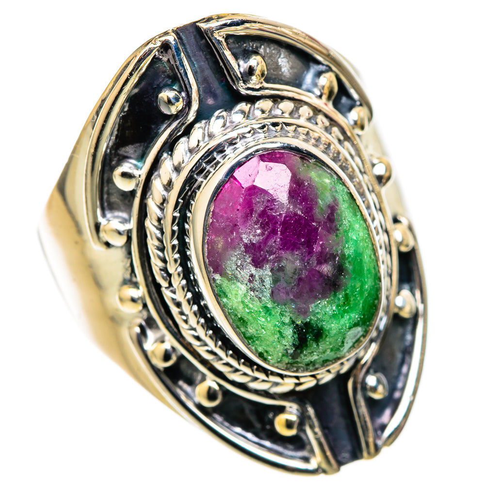 Ruby Zoisite Rings handcrafted by Anasilvercos - RING105363 - Photo 2