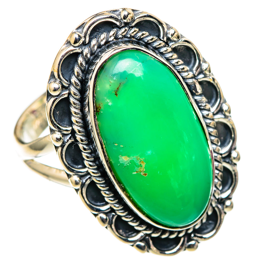 Chrysoprase Rings handcrafted by Anasilvercos - RING105365 - Photo 2