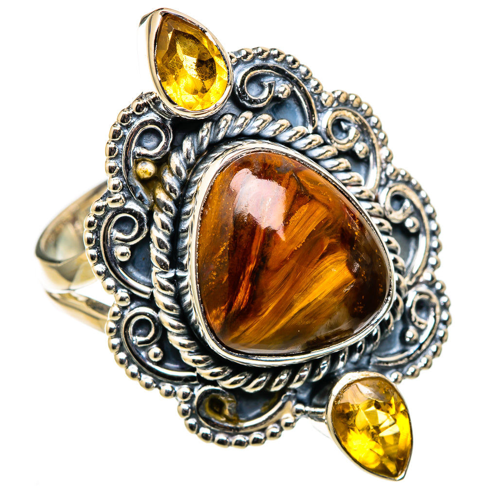 Golden Pietersite Rings handcrafted by Anasilvercos - RING105369 - Photo 2