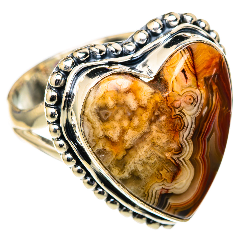 Crazy Lace Agate Rings handcrafted by Anasilvercos - RING105372 - Photo 2