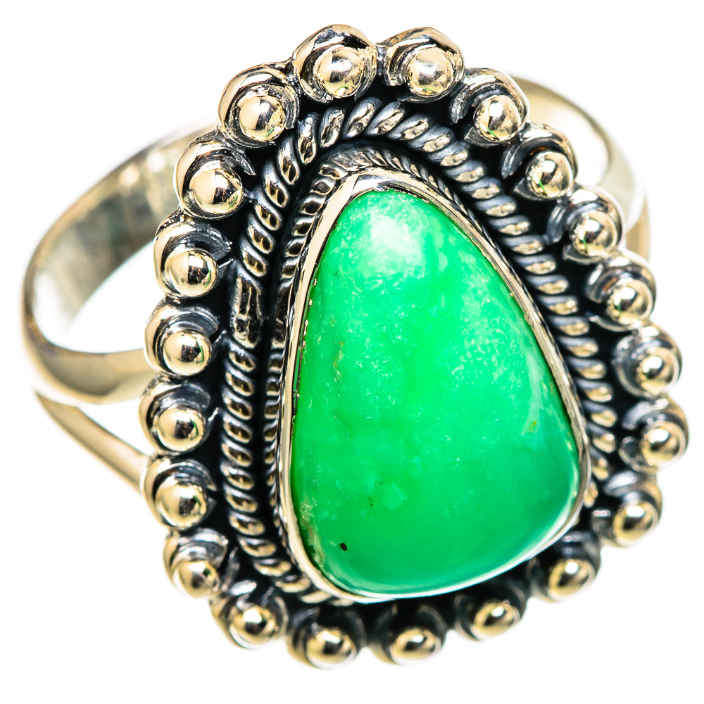 Chrysoprase Rings handcrafted by Anasilvercos - RING105403 - Photo 2