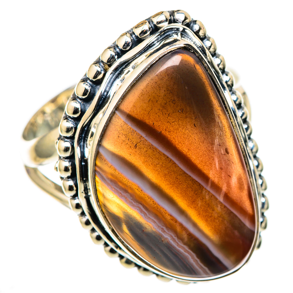 Botswana Agate Rings handcrafted by Anasilvercos - RING105409 - Photo 2