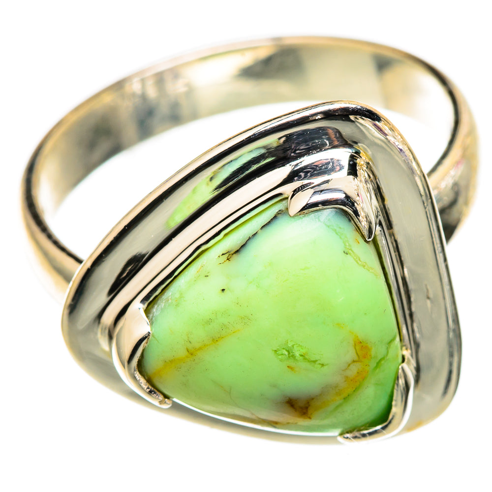 Lemon Chrysoprase Rings handcrafted by Anasilvercos - RING105446 - Photo 2