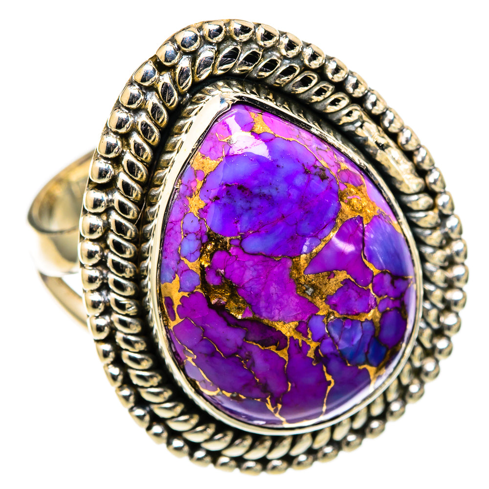 Purple Copper Composite Turquoise Rings handcrafted by Anasilvercos - RING105462 - Photo 2