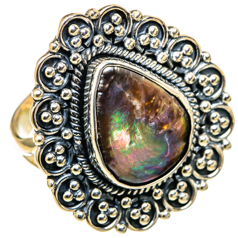 Titanium Mother Of Pearl Rings handcrafted by Anasilvercos - RING105464 - Photo 2