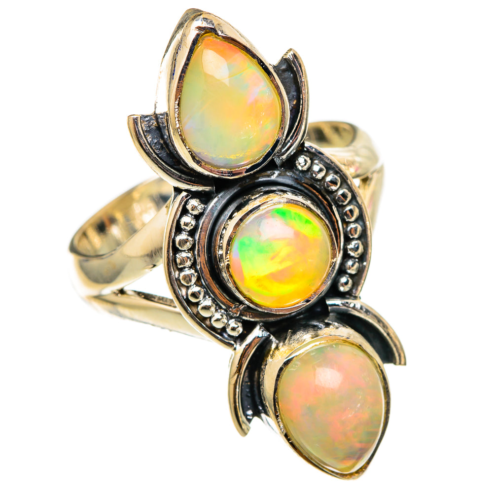 Ethiopian Opal Rings handcrafted by Anasilvercos - RING105474 - Photo 2