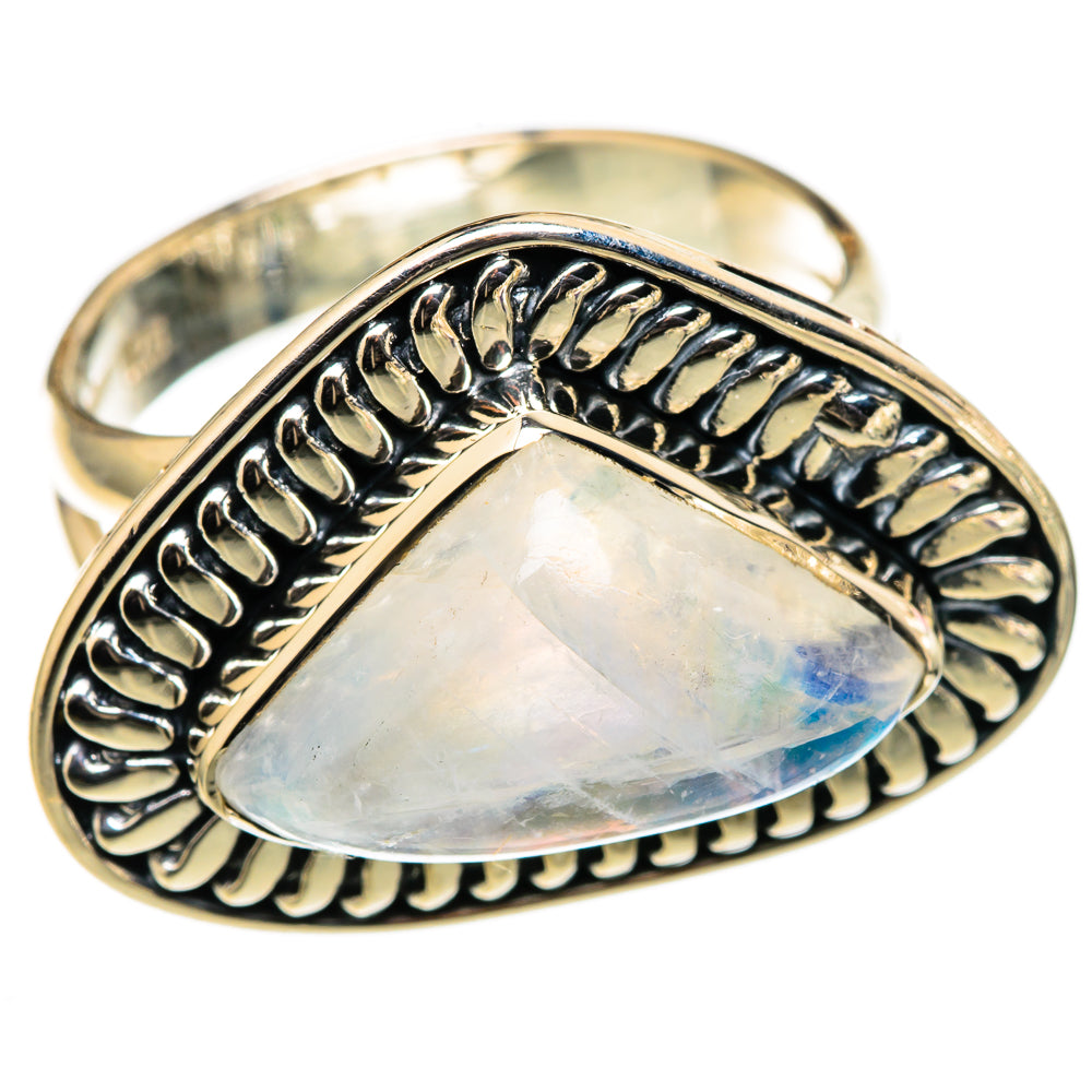 Rainbow Moonstone Rings handcrafted by Anasilvercos - RING105508 - Photo 2