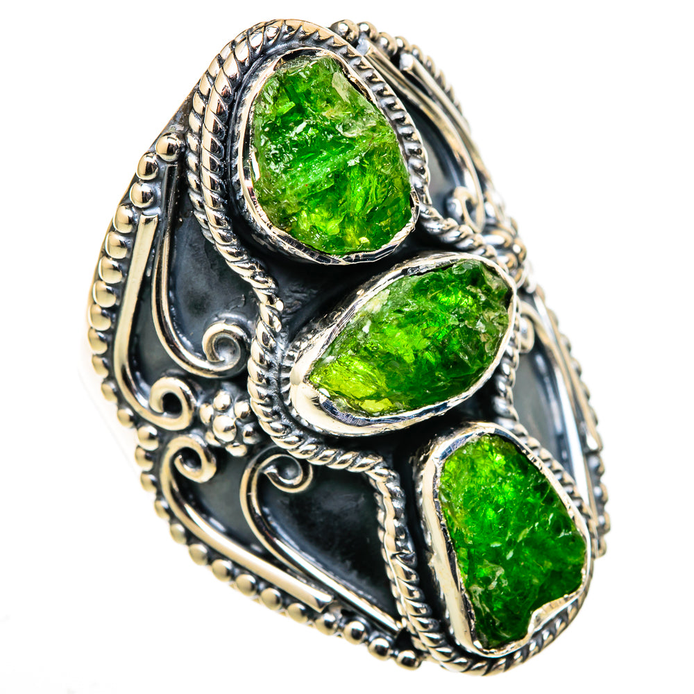Chrome Diopside Rings handcrafted by Anasilvercos - RING105529 - Photo 2