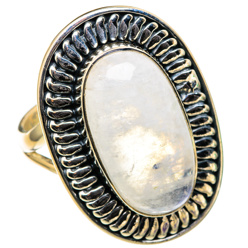 Rainbow Moonstone Rings handcrafted by Anasilvercos - RING105562 - Photo 2