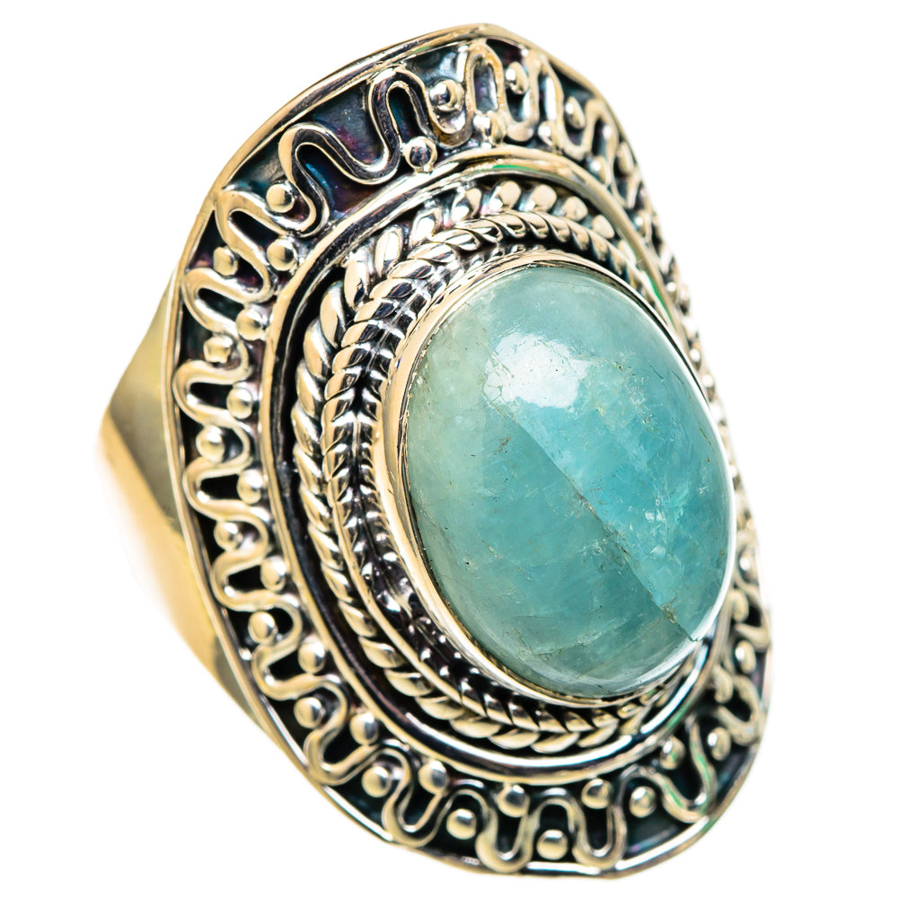 Aquamarine Rings handcrafted by Anasilvercos - RING105574 - Photo 2