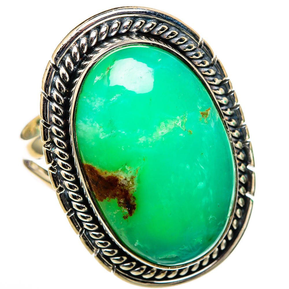 Chrysoprase Rings handcrafted by Anasilvercos - RING105577 - Photo 2