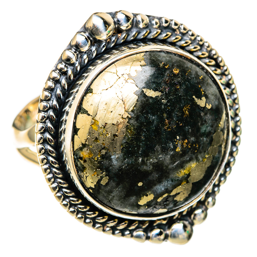 Pyrite Agate Rings handcrafted by Anasilvercos - RING105602 - Photo 2