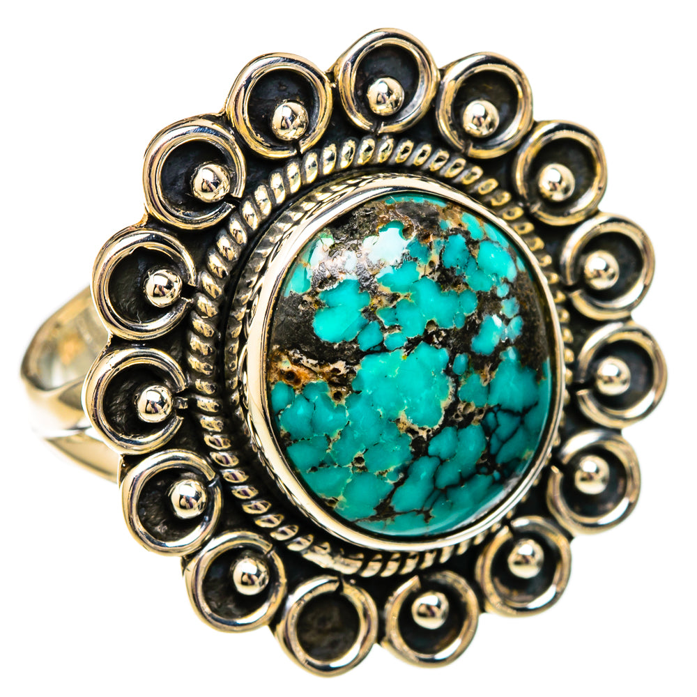 Tibetan Turquoise Rings handcrafted by Anasilvercos - RING105617 - Photo 2