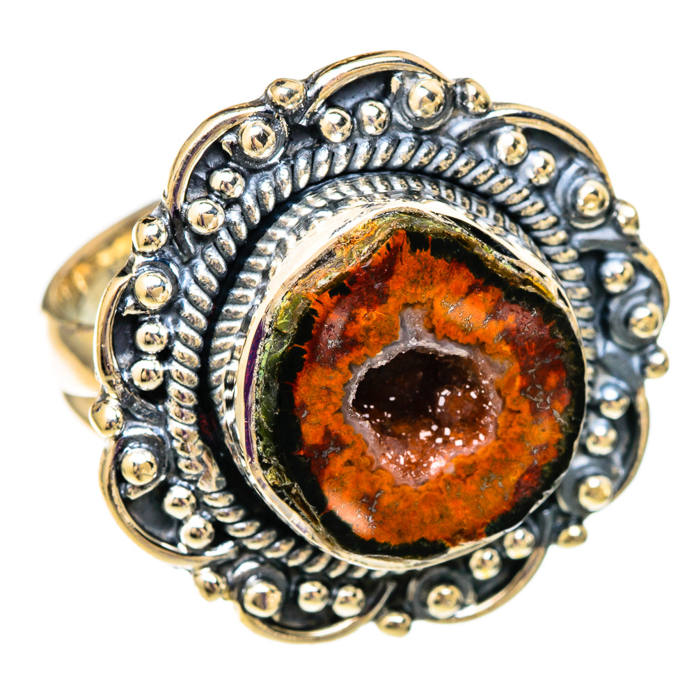 Red Geode Slice Rings handcrafted by Anasilvercos - RING105631 - Photo 2