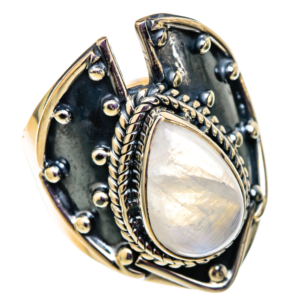 Rainbow Moonstone Rings handcrafted by Anasilvercos - RING105646 - Photo 2