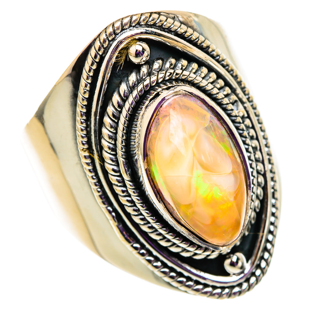 Mexican Fire Opal Rings handcrafted by Anasilvercos - RING105649 - Photo 2