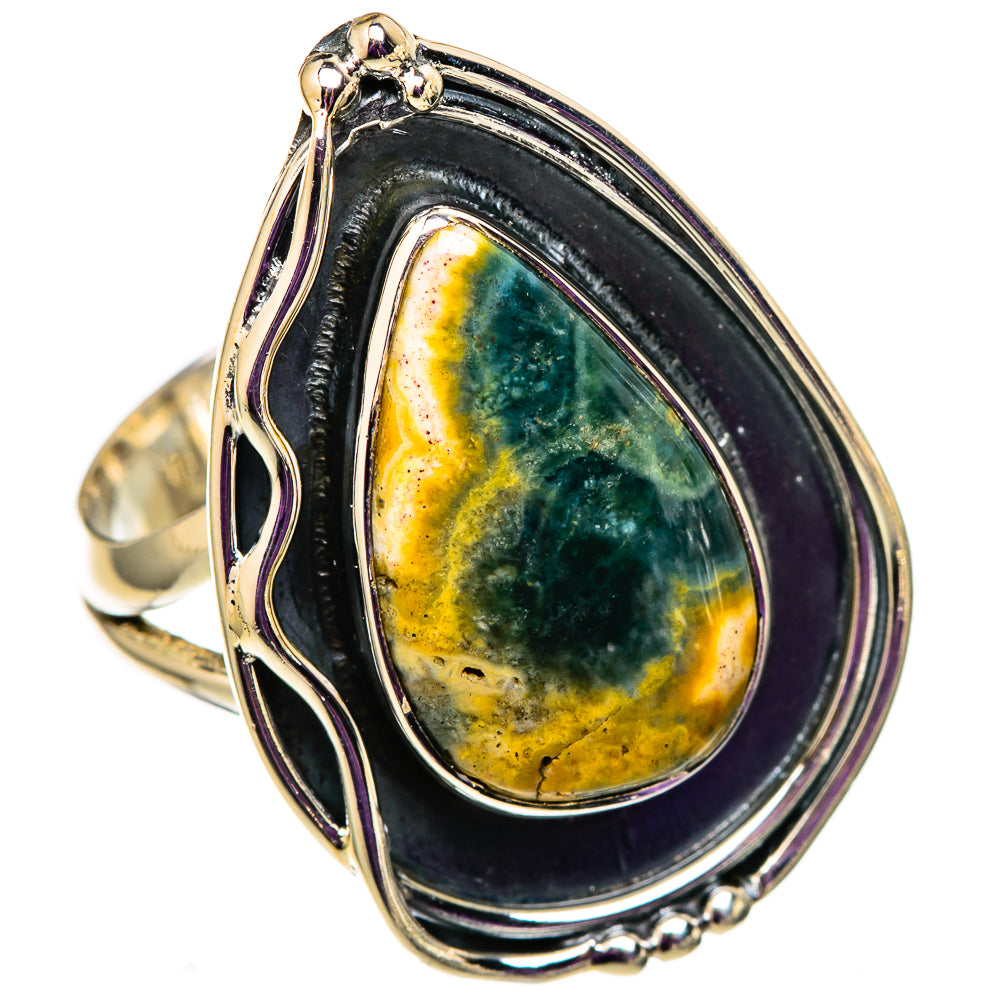 Ocean Jasper Rings handcrafted by Anasilvercos - RING105664 - Photo 2