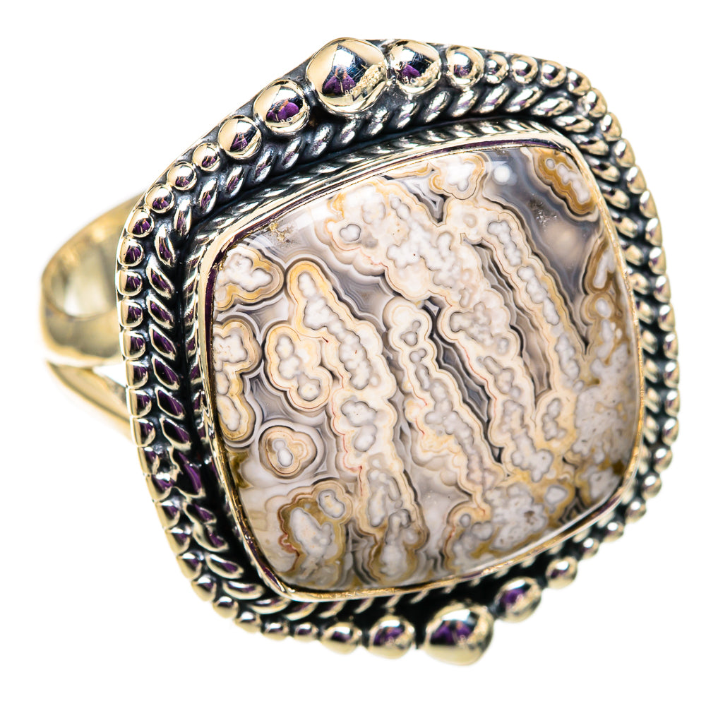 Laguna Lace Agate Rings handcrafted by Anasilvercos - RING105679 - Photo 2