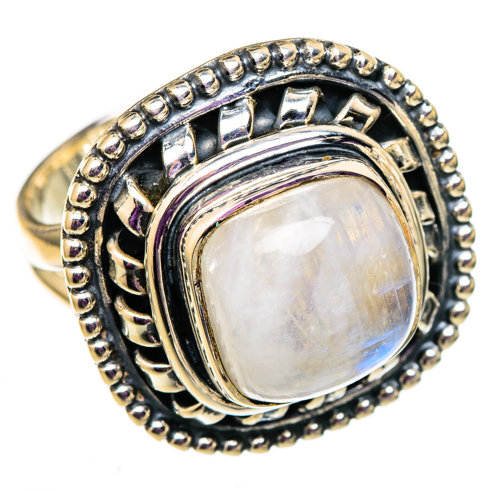 Rainbow Moonstone Rings handcrafted by Anasilvercos - RING105681 - Photo 2