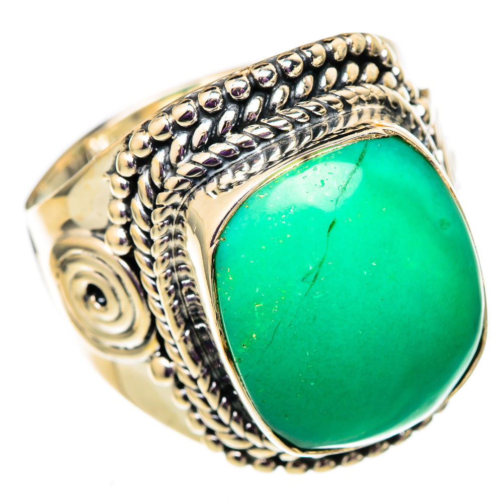 Chrysoprase Rings handcrafted by Anasilvercos - RING105695 - Photo 2
