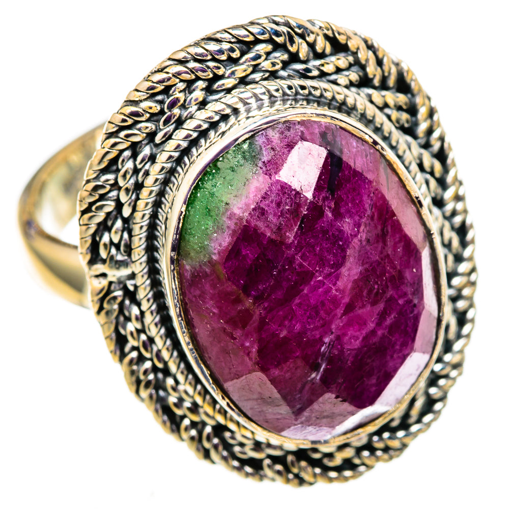 Ruby Zoisite Rings handcrafted by Anasilvercos - RING105704 - Photo 2