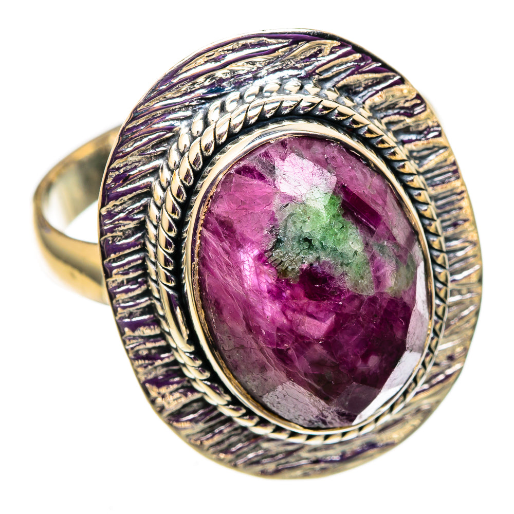 Ruby Zoisite Rings handcrafted by Anasilvercos - RING105705 - Photo 2