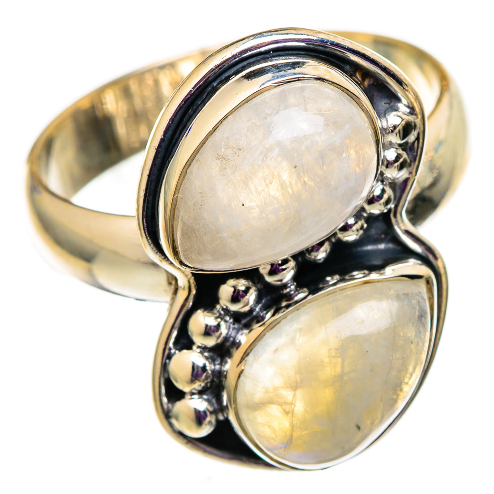 Rainbow Moonstone Rings handcrafted by Anasilvercos - RING105713 - Photo 2