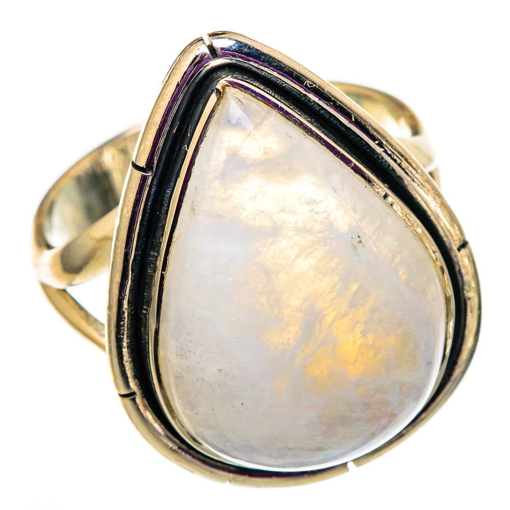 Rainbow Moonstone Rings handcrafted by Anasilvercos - RING105714 - Photo 2