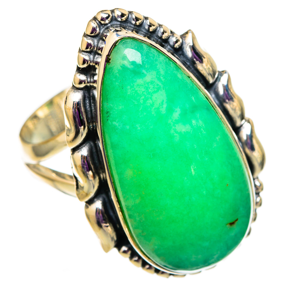 Chrysoprase Rings handcrafted by Anasilvercos - RING105726 - Photo 2