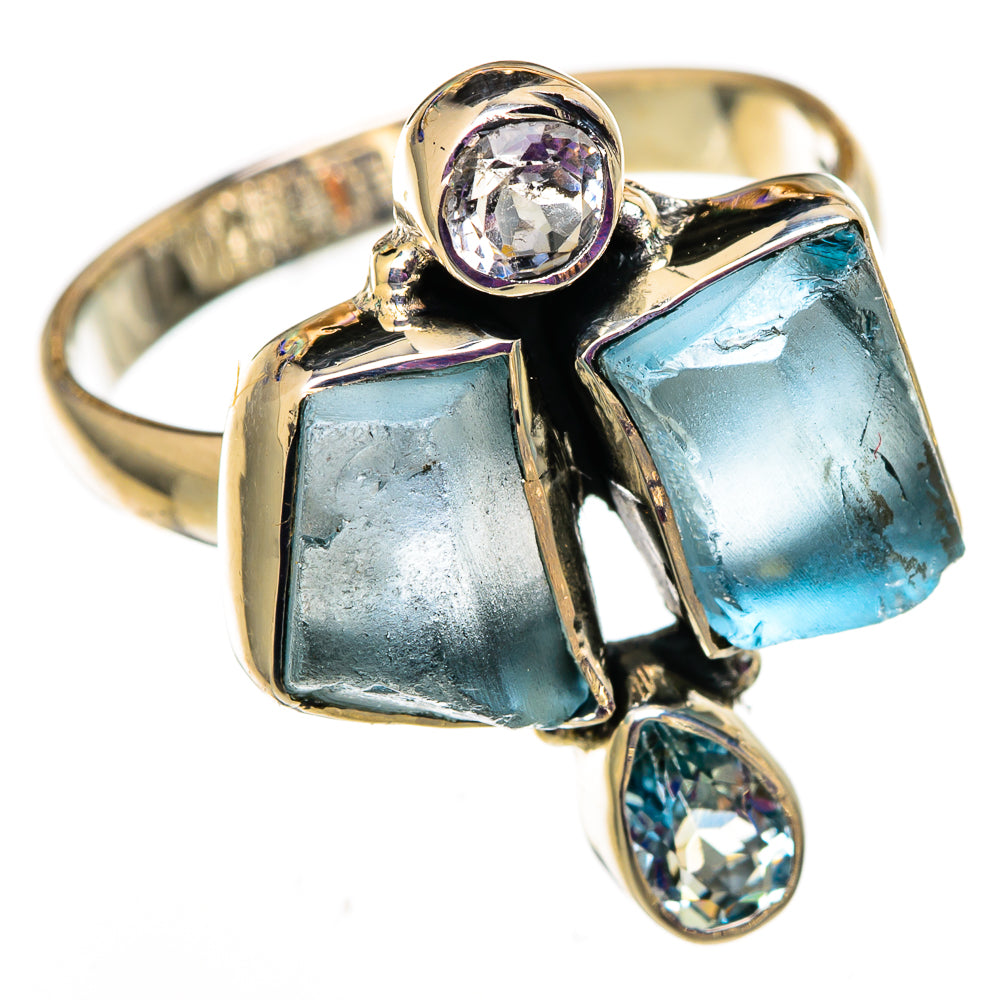 Aquamarine, Blue Topaz Rings handcrafted by Anasilvercos - RING105747 - Photo 2