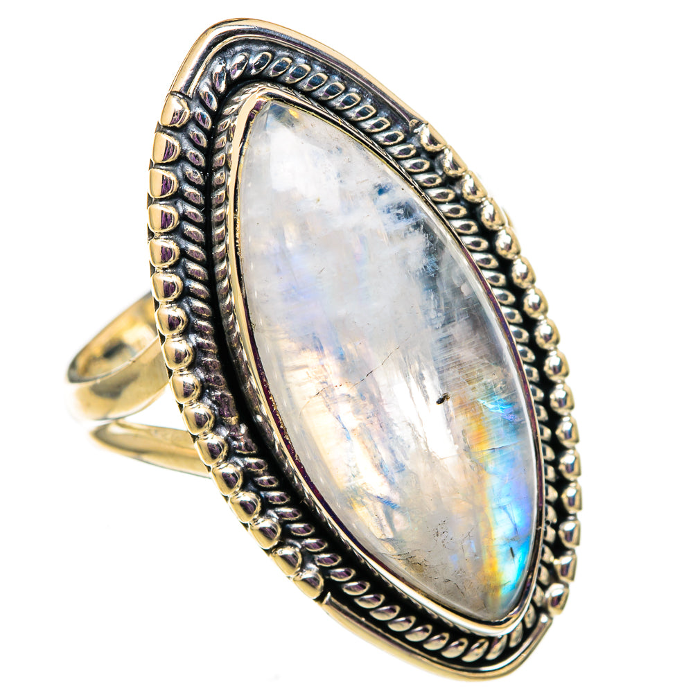 Rainbow Moonstone Rings handcrafted by Anasilvercos - RING105772 - Photo 2