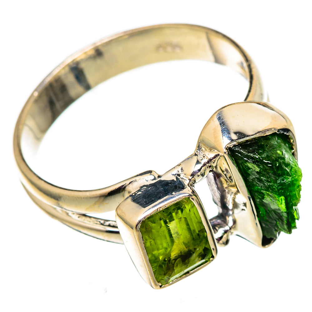Chrome Diopside, Peridot Rings handcrafted by Anasilvercos - RING105779 - Photo 2