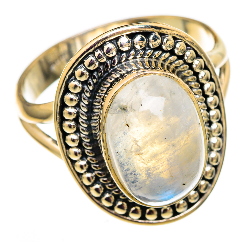 Rainbow Moonstone Rings handcrafted by Anasilvercos - RING105798 - Photo 2