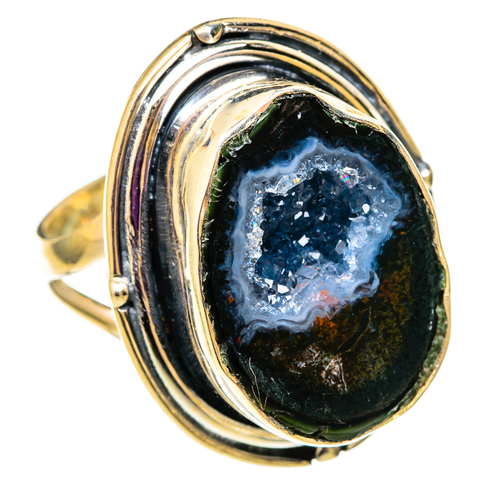 Coconut Geode Druzy Rings handcrafted by Anasilvercos - RING105837 - Photo 2