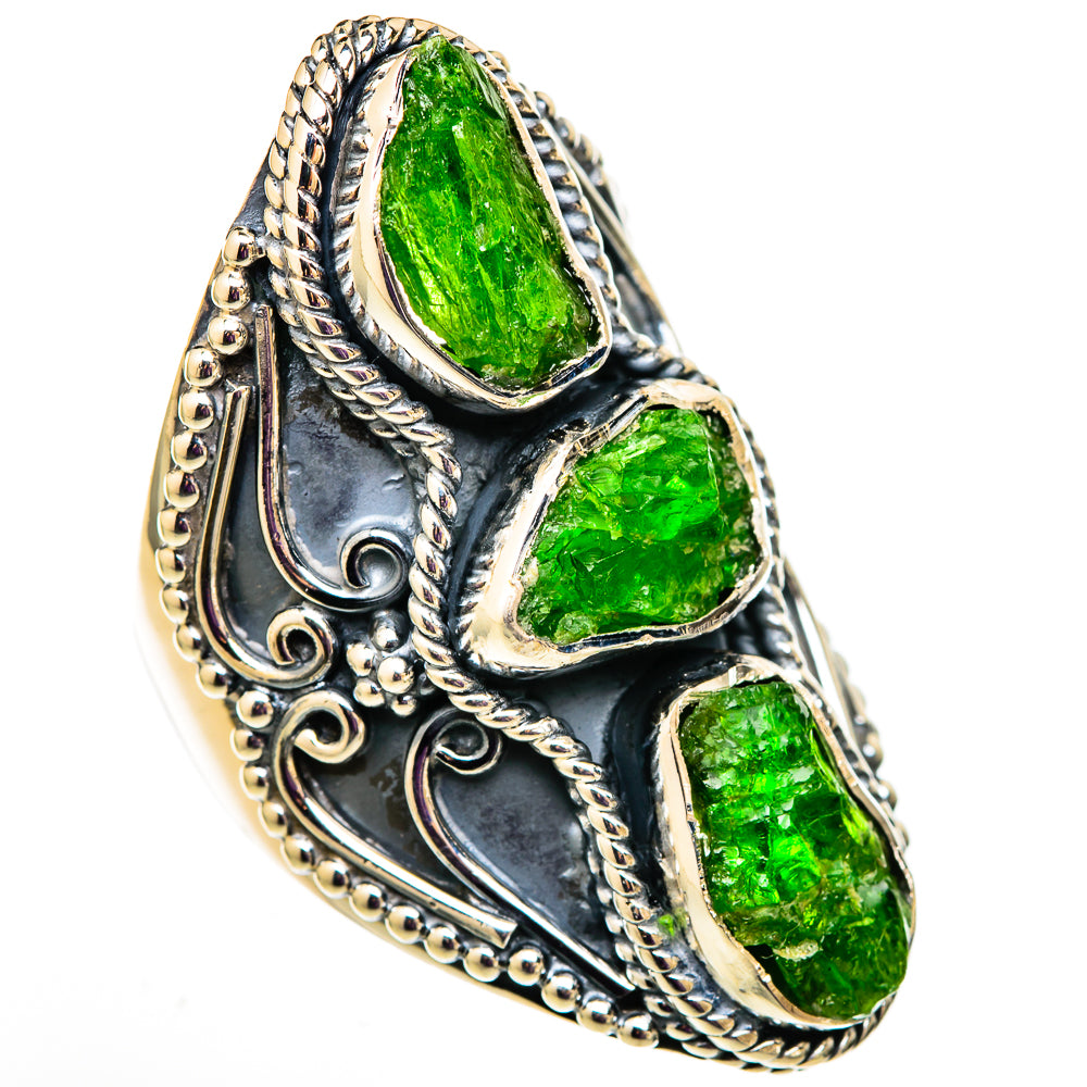 Chrome Diopside Rings handcrafted by Anasilvercos - RING105857 - Photo 2