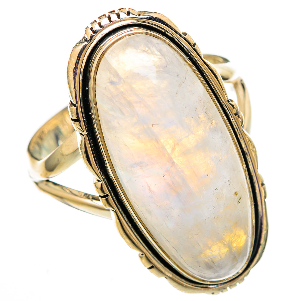 Rainbow Moonstone Rings handcrafted by Anasilvercos - RING105883 - Photo 2