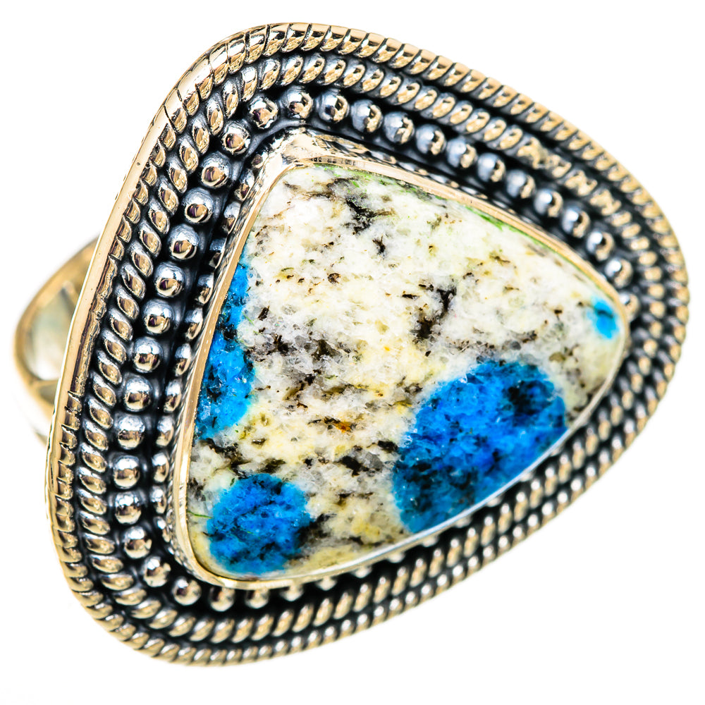 K2 Blue Azurite Rings handcrafted by Anasilvercos - RING105899 - Photo 2
