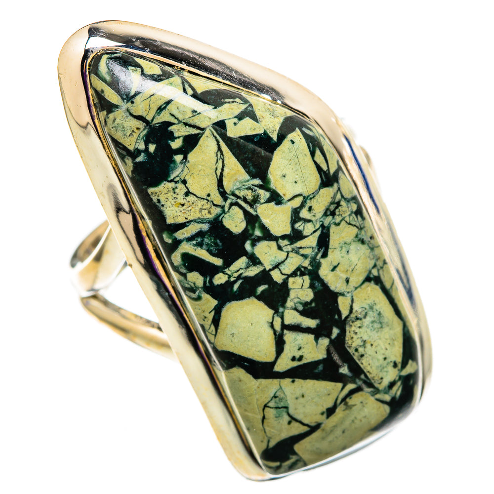 Brecciated Green Jasper Rings handcrafted by Anasilvercos - RING105902 - Photo 2