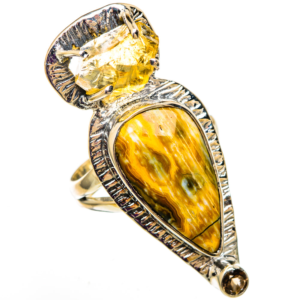Ocean Jasper, Citrine Rings handcrafted by Anasilvercos - RING105909 - Photo 2