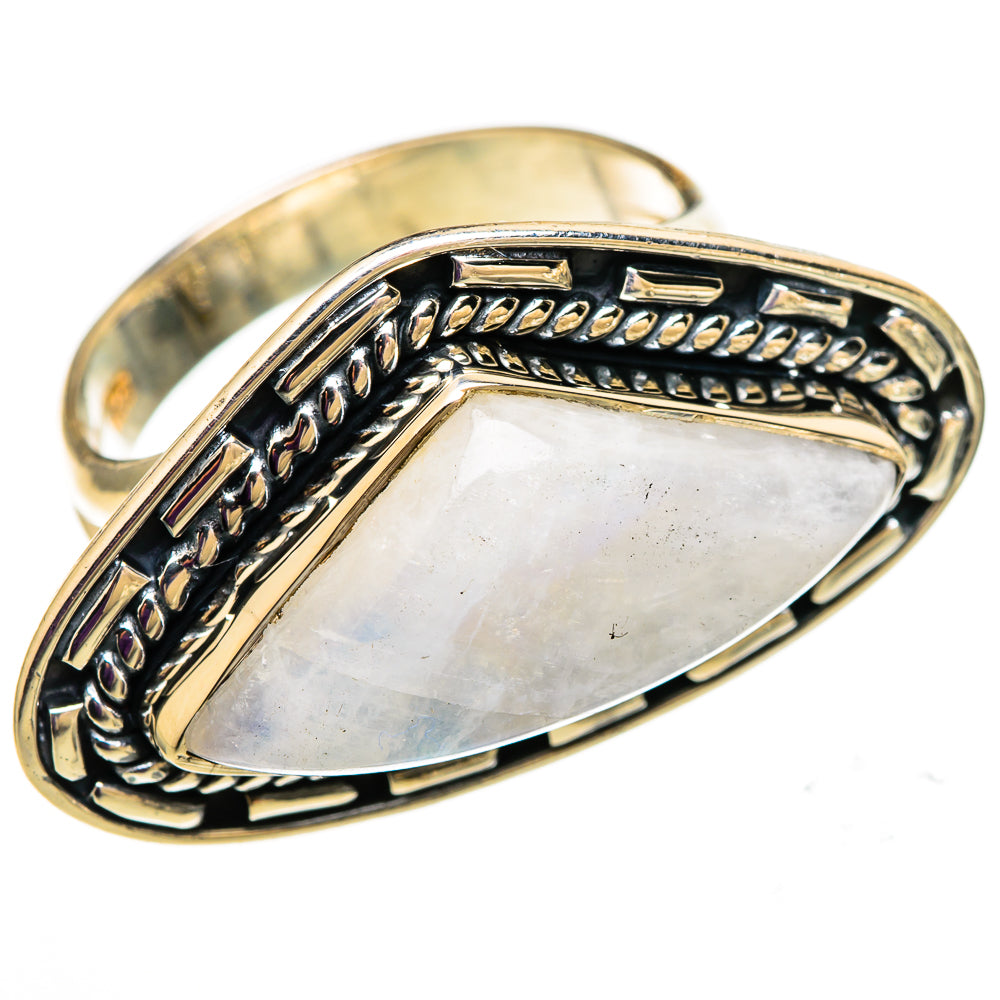 Rainbow Moonstone Rings handcrafted by Anasilvercos - RING105922 - Photo 2