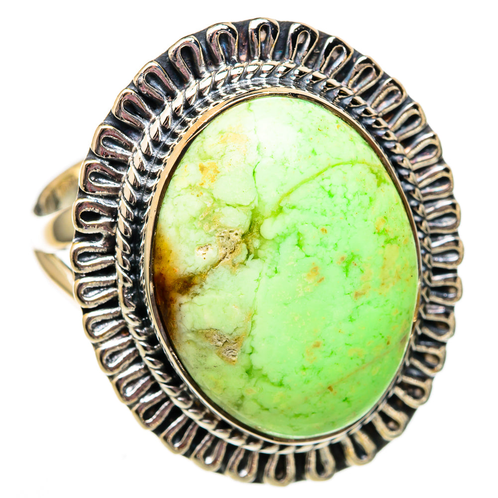 Lemon Chrysoprase Rings handcrafted by Anasilvercos - RING105933 - Photo 2