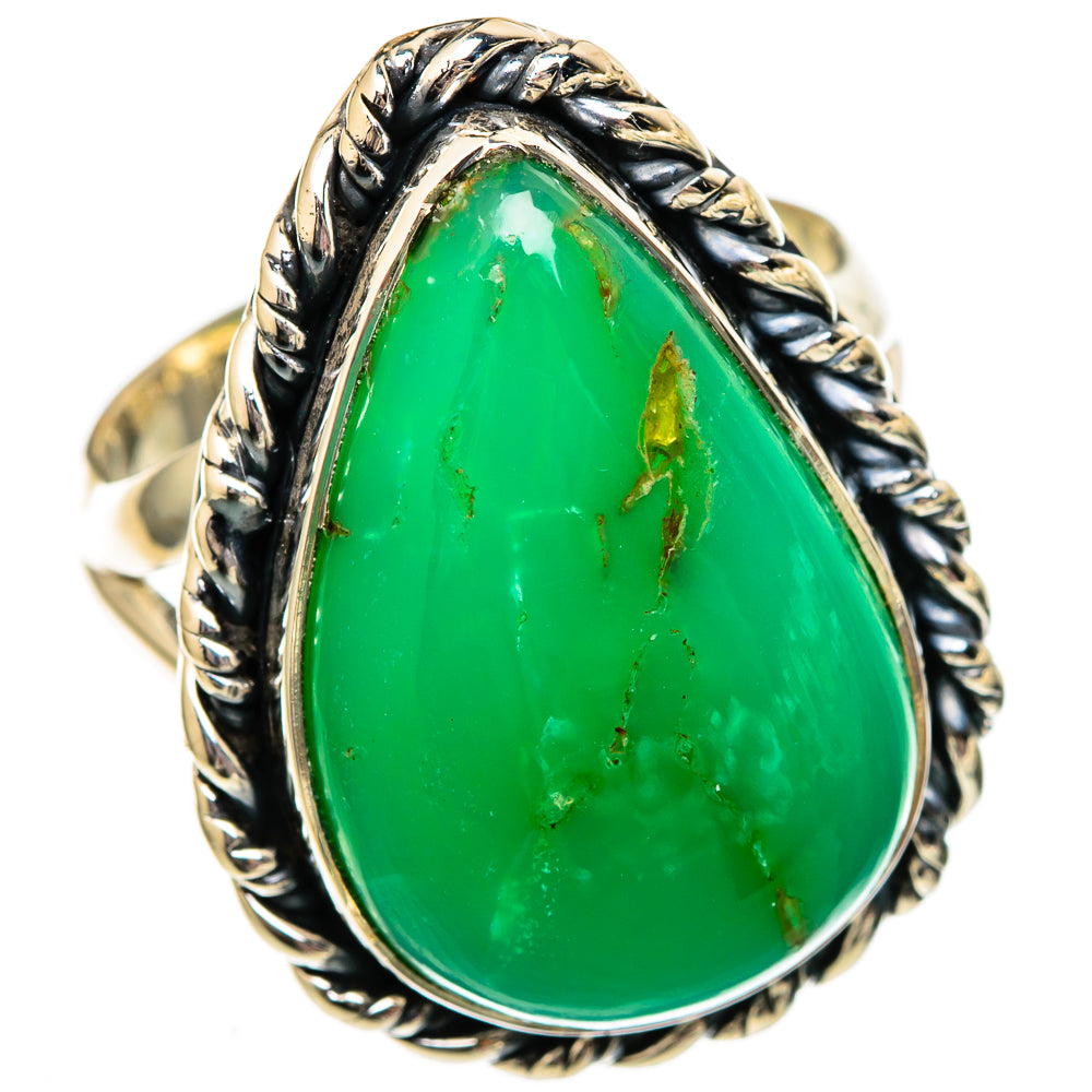 Chrysoprase Rings handcrafted by Anasilvercos - RING105937 - Photo 2